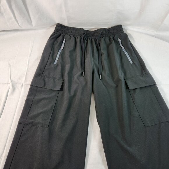 Farungs Women's Activewear Pants Stretch Waist Zip Pockets Jogging Sz Large - Picture 2 of 11